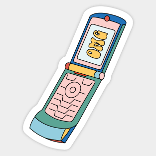 Retro y2k Razr Flip Phone Sticker